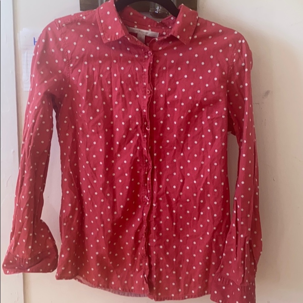 Pink polka dot long sleeve